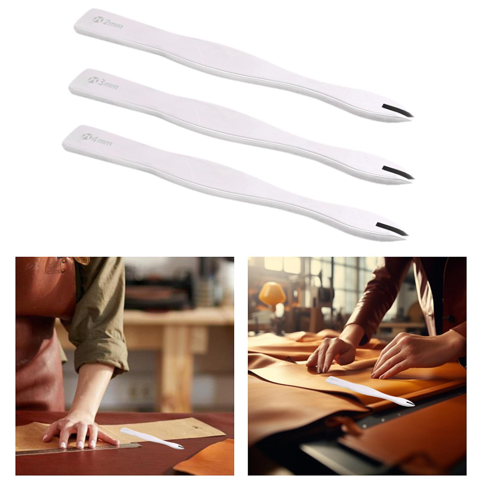 Leatherworking Guide - DIY レザーカッティングガイド距離ゲージ安定した手芸用ステッチングレザー距離測定定規描画用家庭用