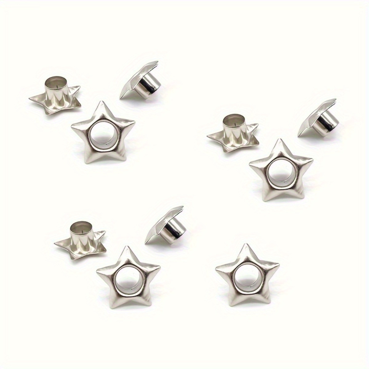 Leatherwork Eyelets - 20 個星型アイレット 5 ミリメートル金属グロメットリングパンチインストーラーキットレザークラフトスクラップブック服靴縫製アクセサリー