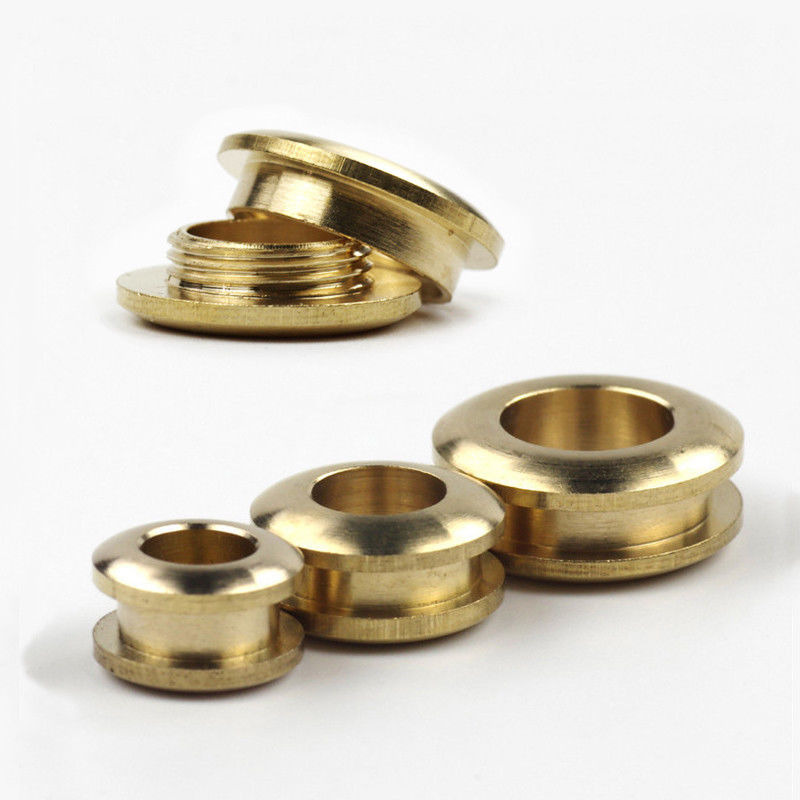 Leatherwork Eyelets - 2 個ソリッドブラススクリューバックアイレットワッシャーグロメット付きレザークラフトアクセサリーバッグ衣服靴服ジーンズ装飾