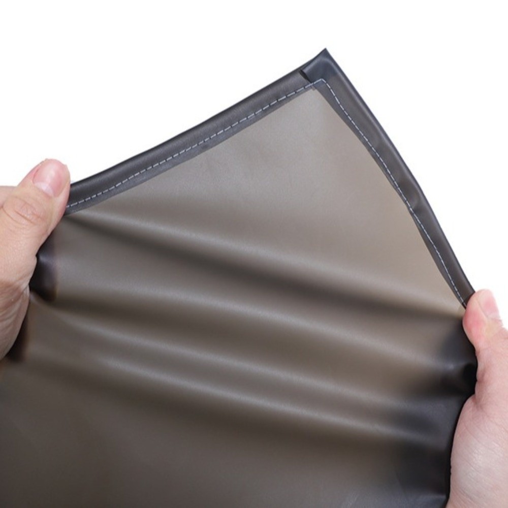 Leather Work Factory - PVC防水耐油エプロン ウエスト丈長め 黒革工場作業用エプロン 労働保護 厚手