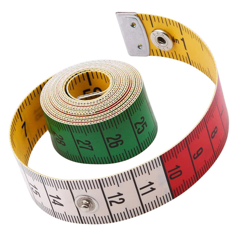 Leatherwork Ruler - 1.5 メートルソフト巻尺テーラーのテープスナップファスナー付き身体測定両面定規裁縫縫製ツール