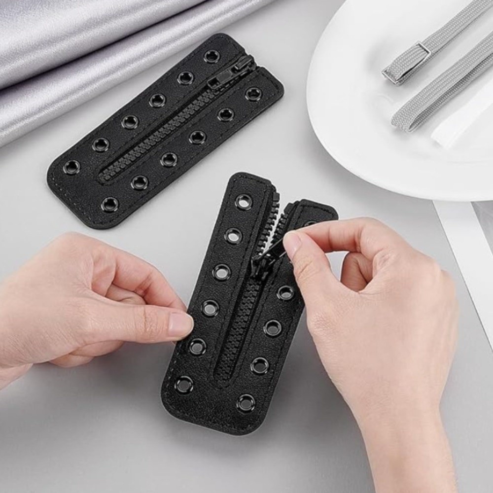 Leatherwork Eyelets - 1 ペア 6 穴レザーレースインブーツジッパーインサート調節可能な金属アイレットジッパーブーツレース靴アクセサリー簡単な取り付け
