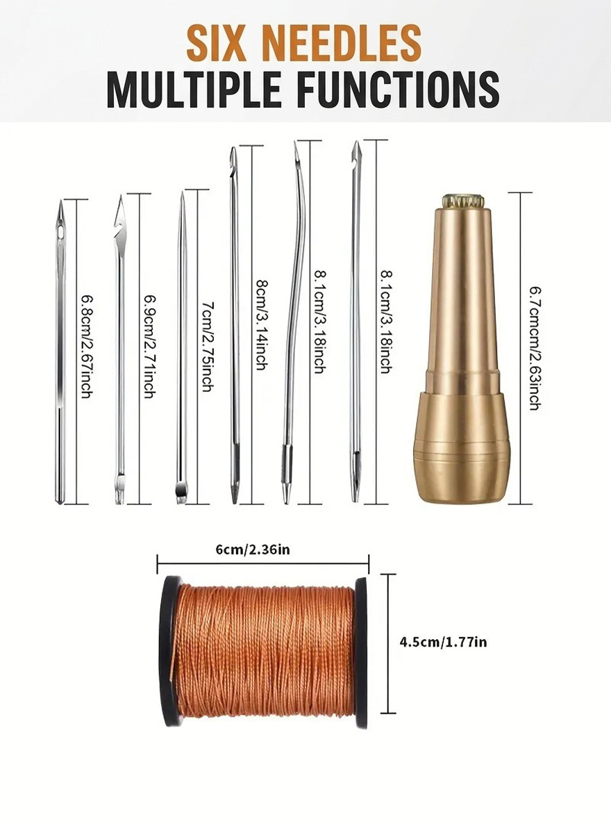 革縫いツール、革工芸DIY用手縫い千枚通し、財布、バッグ、手 - Leather Work Handbag のレビューと価格