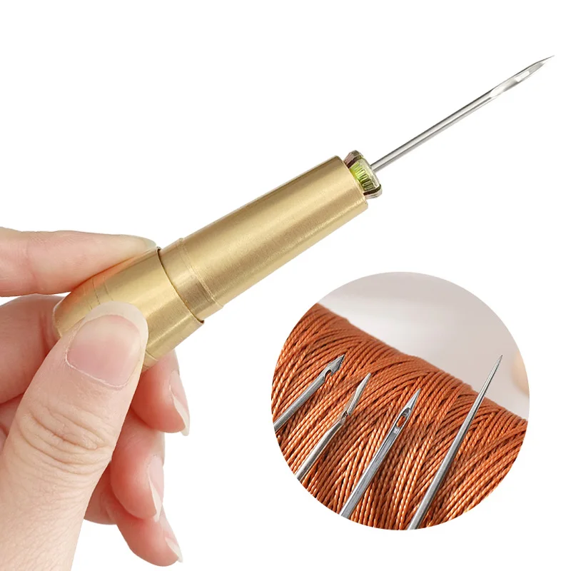 銅製の針が付いたソーイングキット,布,テント,修理ツール,ナ - Leatherwork Needles のレビューと価格