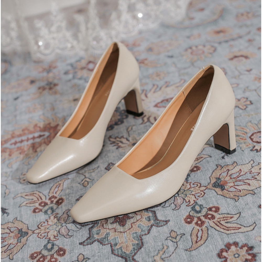 女性用の黒のミッドヒールレザーシューズ,仕事,仕事,仕事,シ - Leather Work Women Shoes のレビューと価格