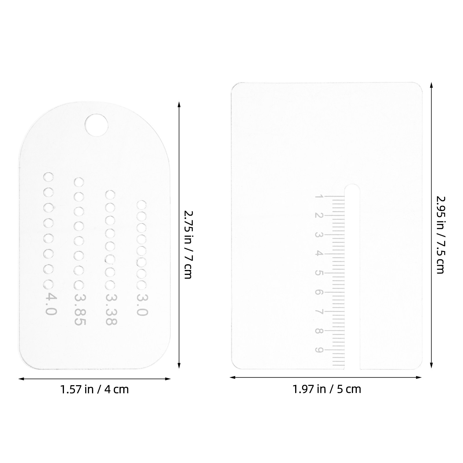 2個入り レザークラフト用パンチ間隔定規 調整可能な精密マー - Leatherwork Ruler のレビューと価格