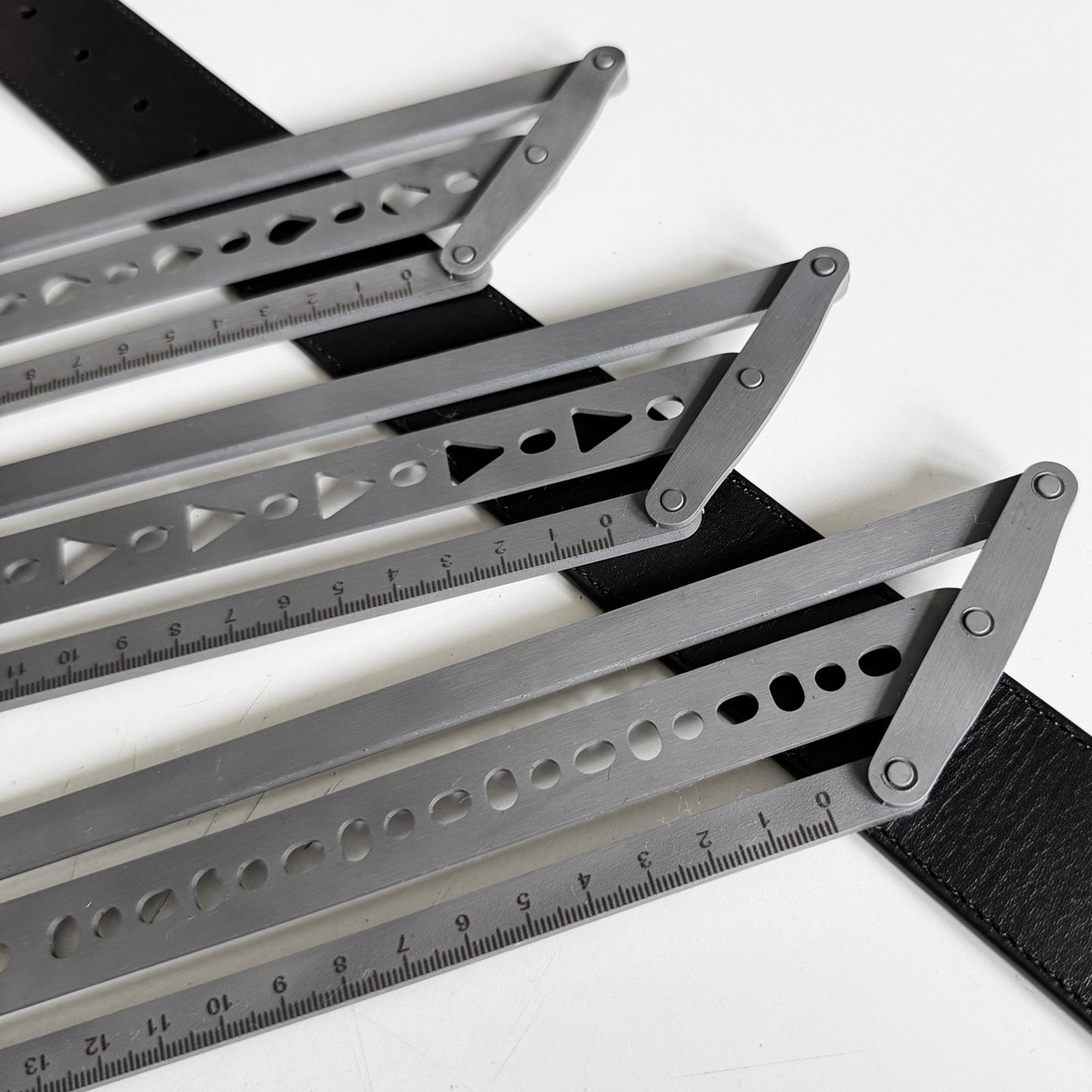 アイアンベルト位置決め定規 調整可能なセンターステンシルツー - Leatherwork Ruler のレビューと価格
