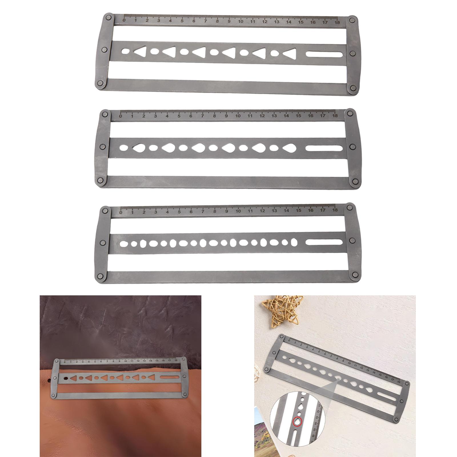 アイアンベルト位置決め定規 調整可能なセンターステンシルツー - Leatherwork Ruler のレビューと価格