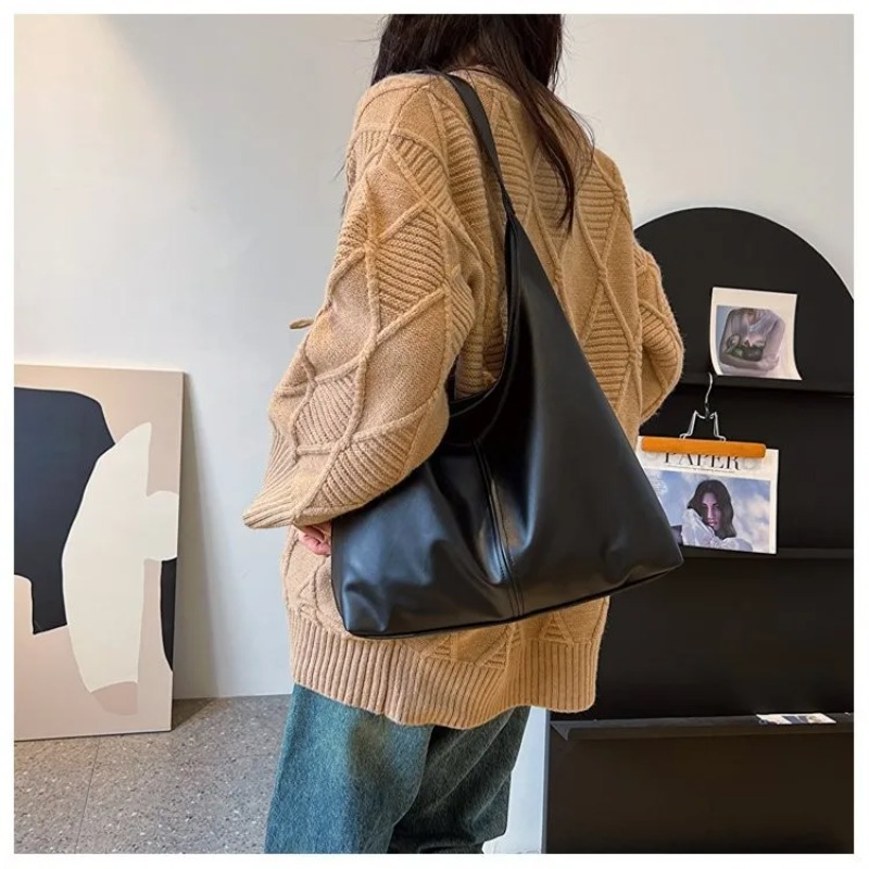 ヴィンテージホーボートートバッグ女性用ソフトPUレザー脇の下 - Leather Work Handbag のレビューと価格