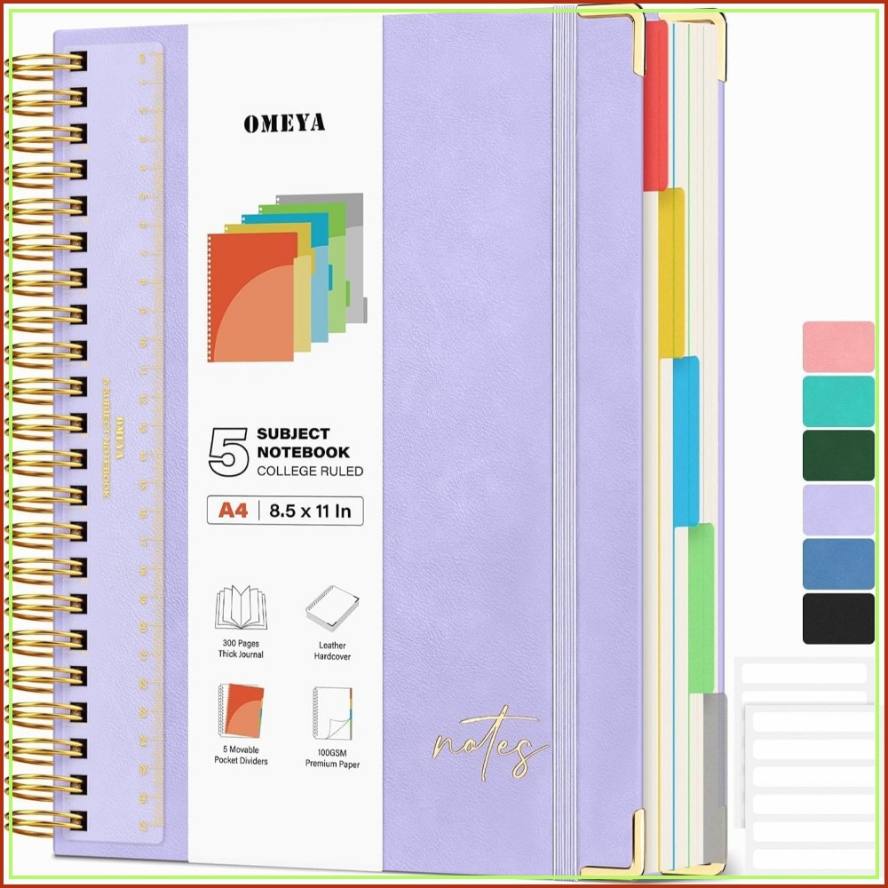 A4レザー5科目ノート、300ページ、100GSM、ノーブリ - Leatherwork Images のレビューと価格