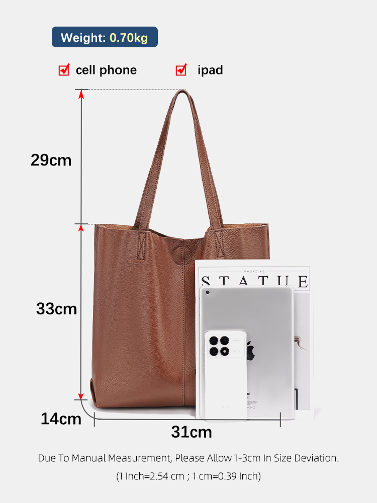 Zency レディース 大容量ハンドバッグ 天然皮革 ショル - Leather Work Handbag のレビューと価格