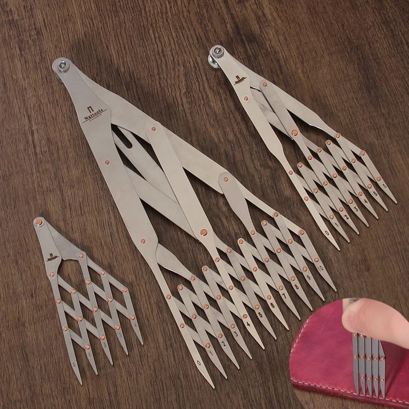 革製品クイック等分補助定規、均一等分離型定規、DIYレザーク - Leatherwork Ruler のレビューと価格