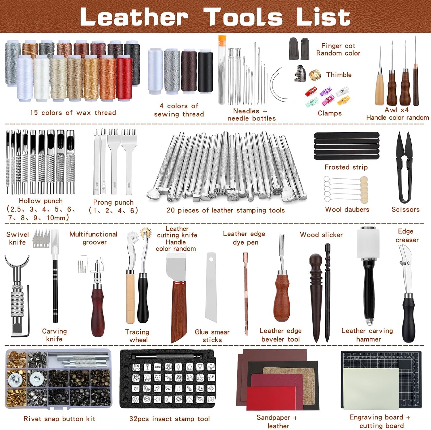 レザーツールキット レザークラフトツール レザーワーキングキ - Leather Working のレビューと価格