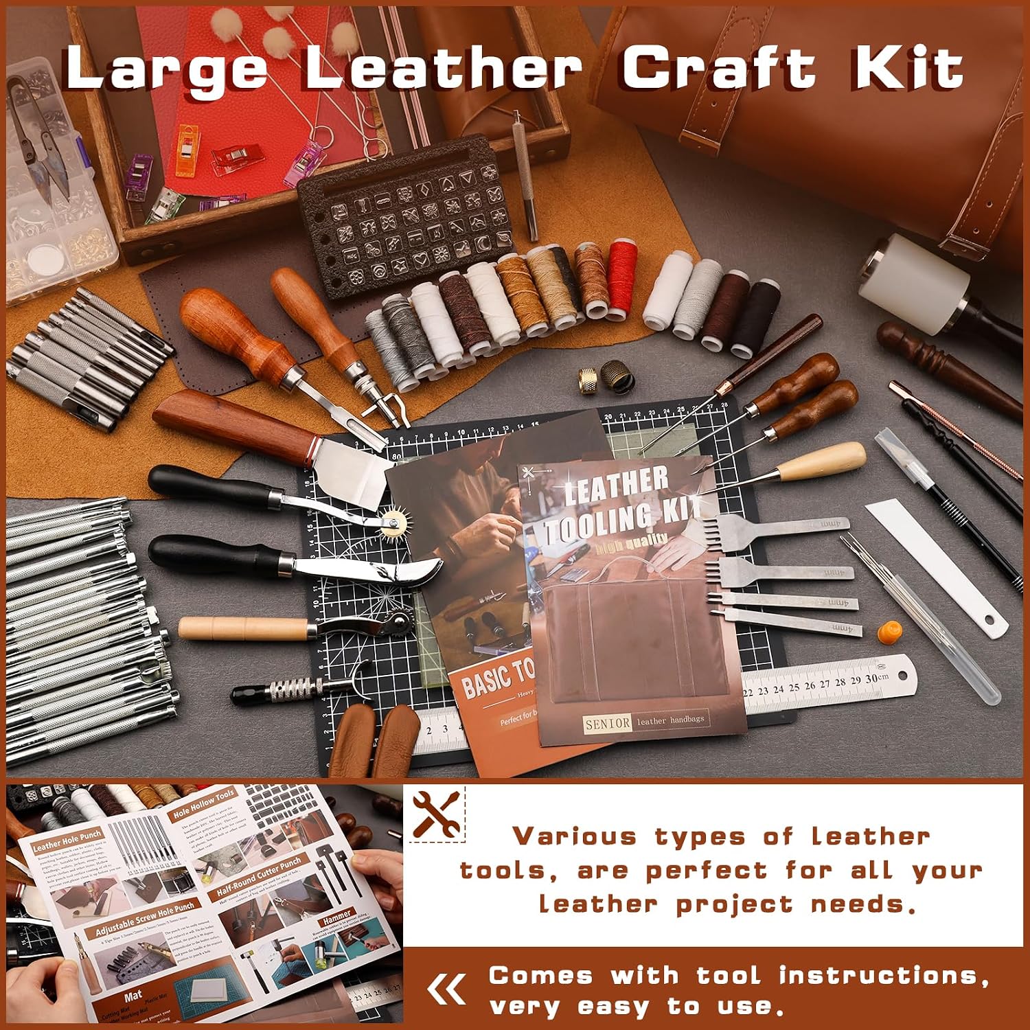 レザーツールキット レザークラフトツール レザーワーキングキ - Leather Working のレビューと価格