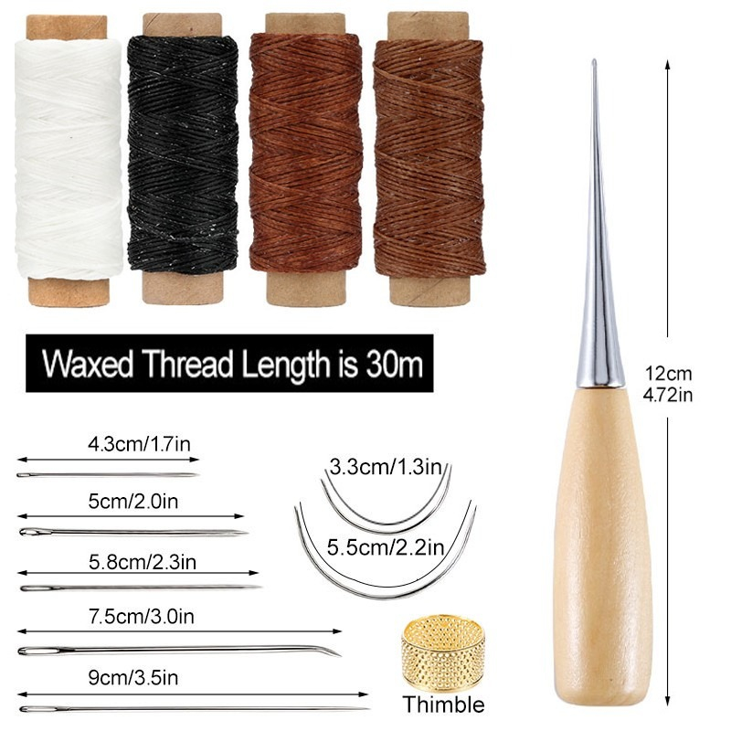 13点セット レザー縫製セット ハンドバッグ 靴 手作り 縫 - Leatherwork Needles のレビューと価格