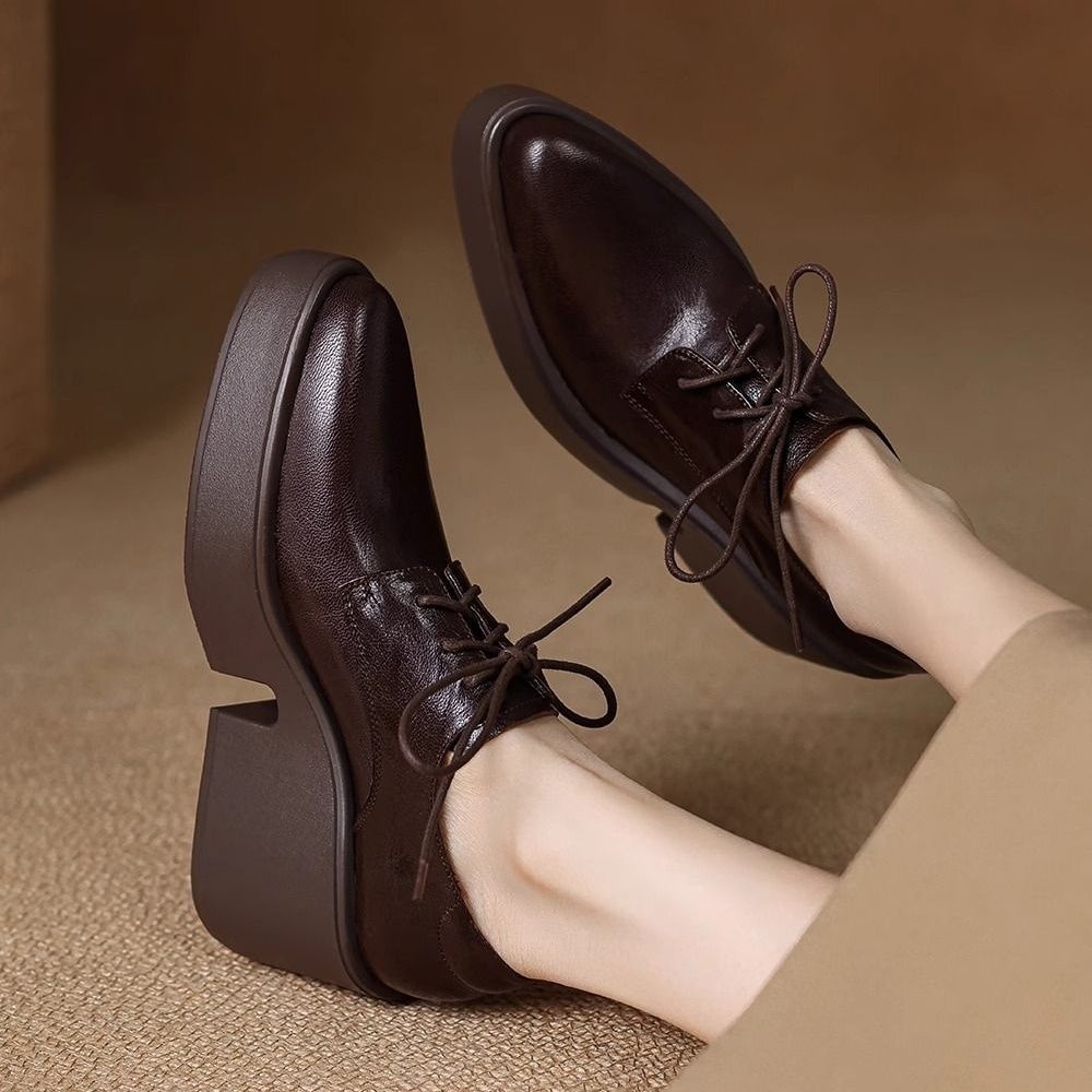 レディース フレンチソフトレザー プラットフォームローファー - Leatherwork In French のレビューと価格