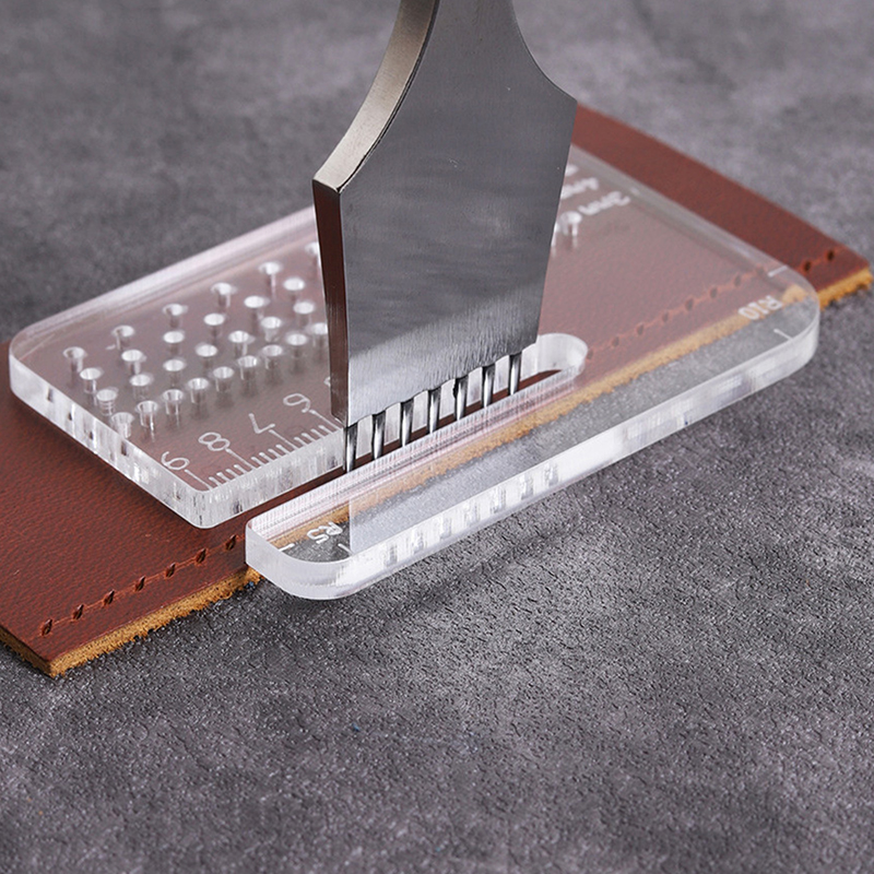 4mm厚の透明アクリルプーラー多機能定規、革加工用手動切断距 - Leatherwork Ruler のレビューと価格