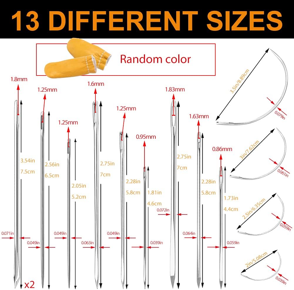 IMAZY 頑丈な革製手縫い針キット 大きな目先の鋭い針 家 - Leatherwork Needles のレビューと価格