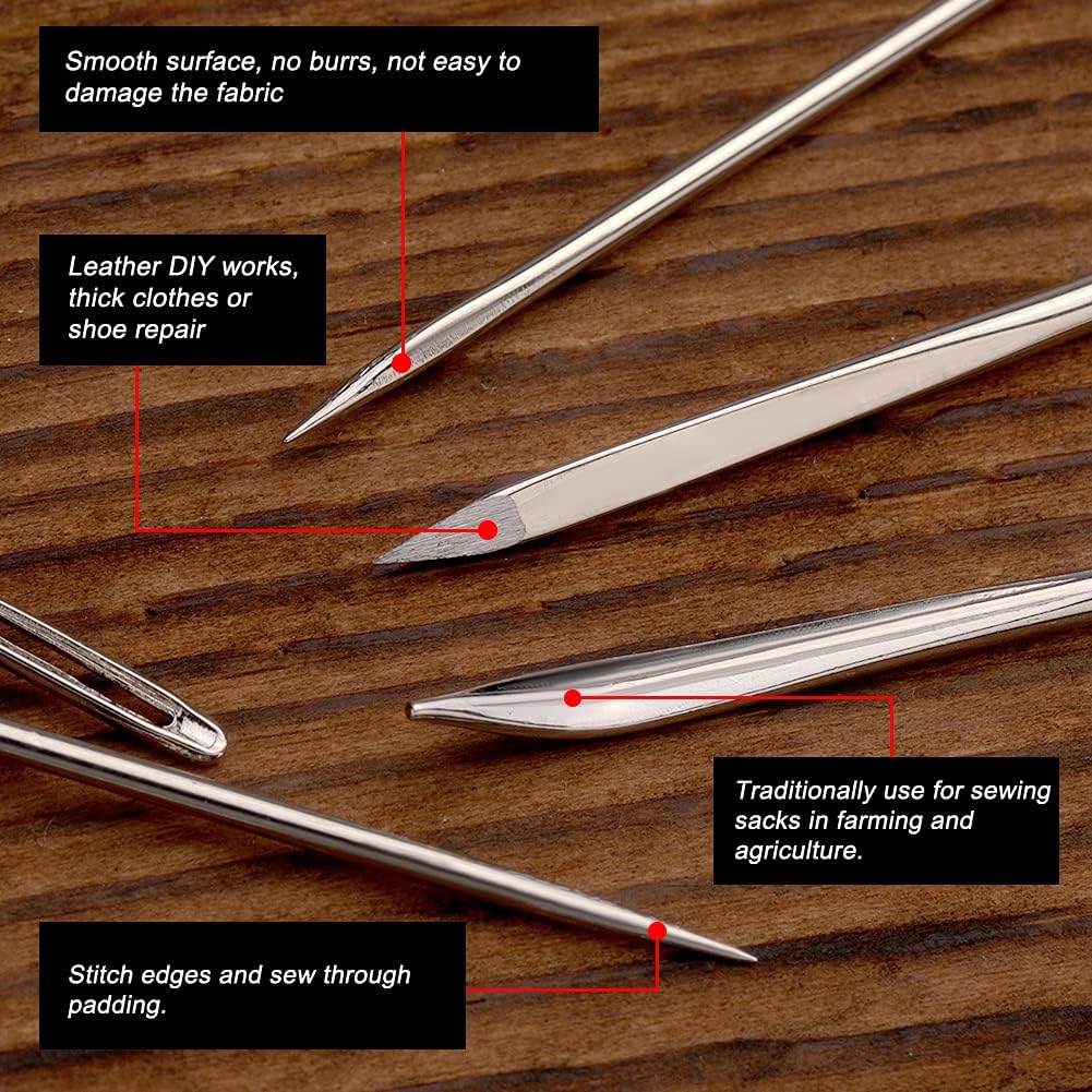IMAZY 頑丈な革製手縫い針キット 大きな目先の鋭い針 家 - Leatherwork Needles のレビューと価格