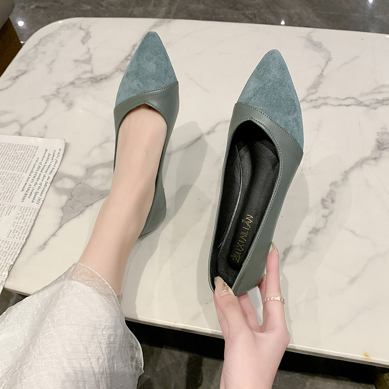 レディース向けフラットブラックレザーシューズ 秋向け万能ロー - Leather Work Women Shoes のレビューと価格