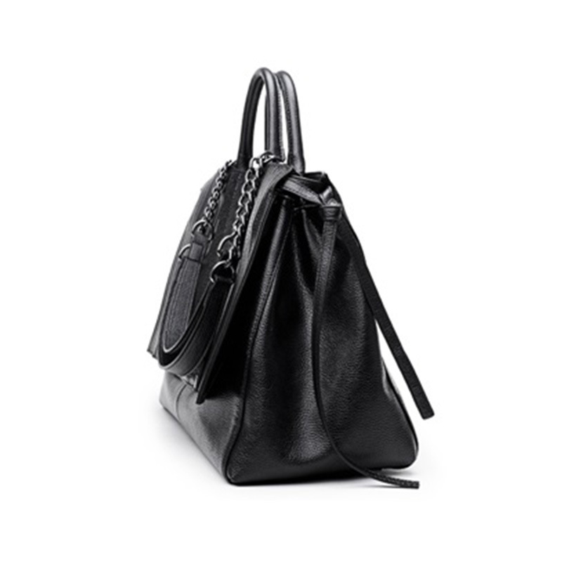 ジッパー付きエレガントなトートバッグ、女性用トレンディなハン - Leather Work Handbag のレビューと価格