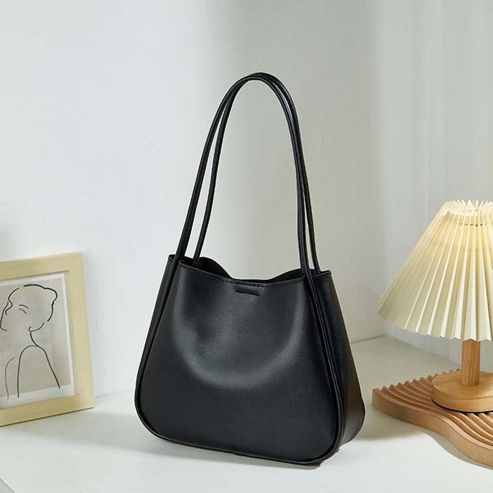 エレガントなソフトPUトートバッグ、撥水加工、マグネットボタ - Leatherwork In French のレビューと価格