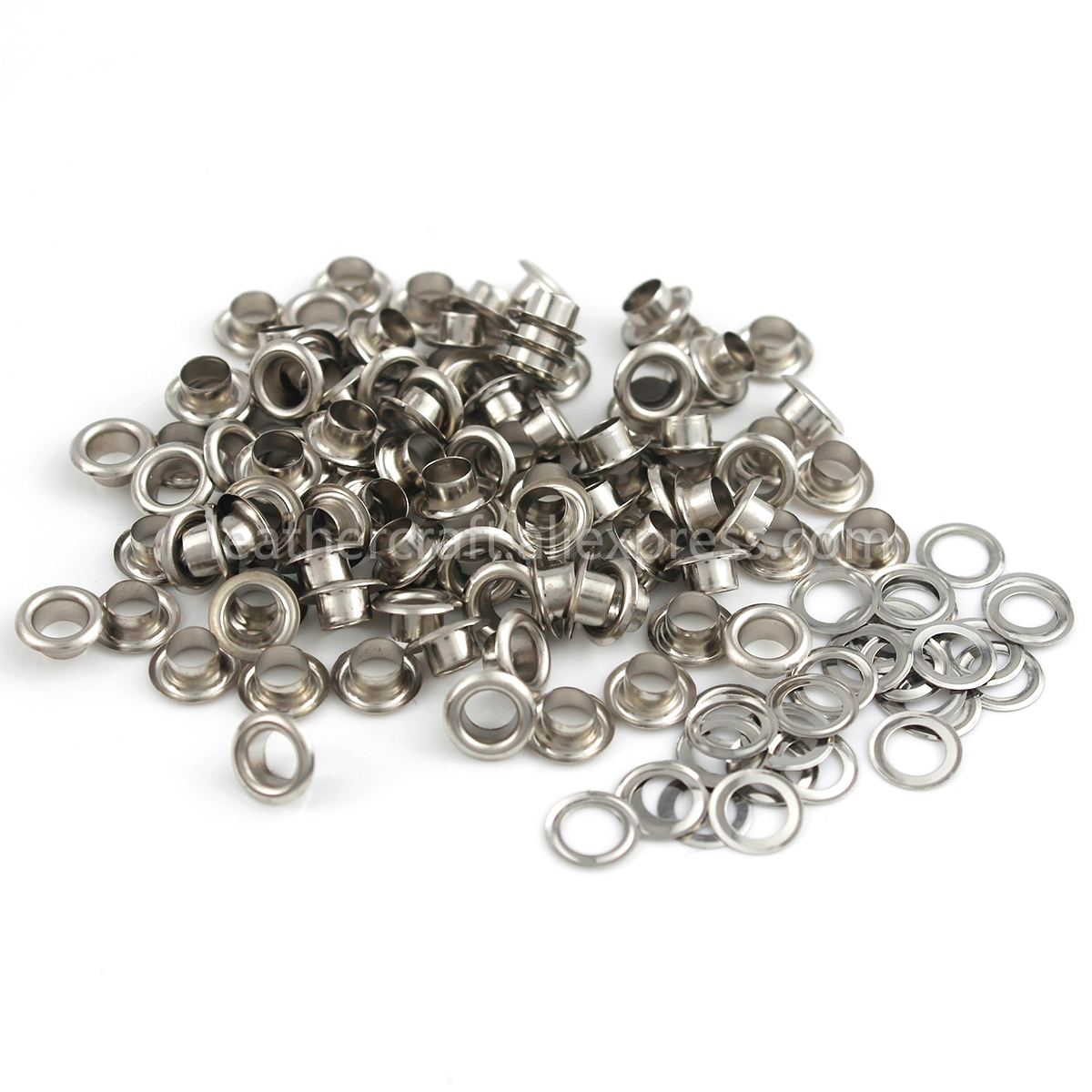 100 セット 4 ミリメートル真鍮アイレットワッシャーレザ - Leatherwork Eyelets のレビューと価格