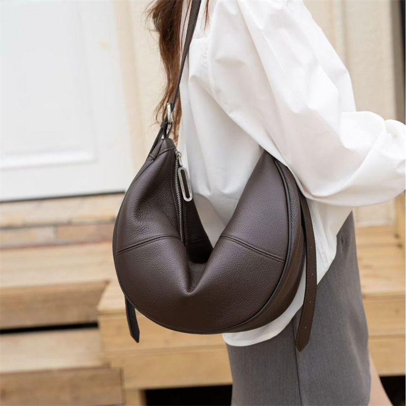 BURMINSA ソフト本革 クレセントホーボーバッグ 女性 - Leather Work Handbag のレビューと価格