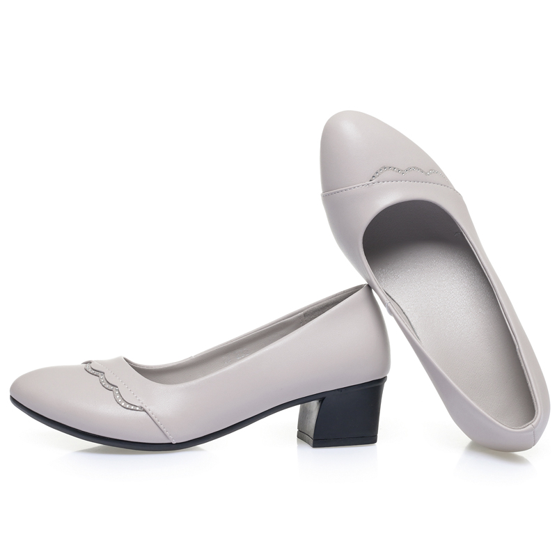 AIYUQI レディース本革パンプス エレガントなブロックヒ - Leather Work Women Shoes のレビューと価格