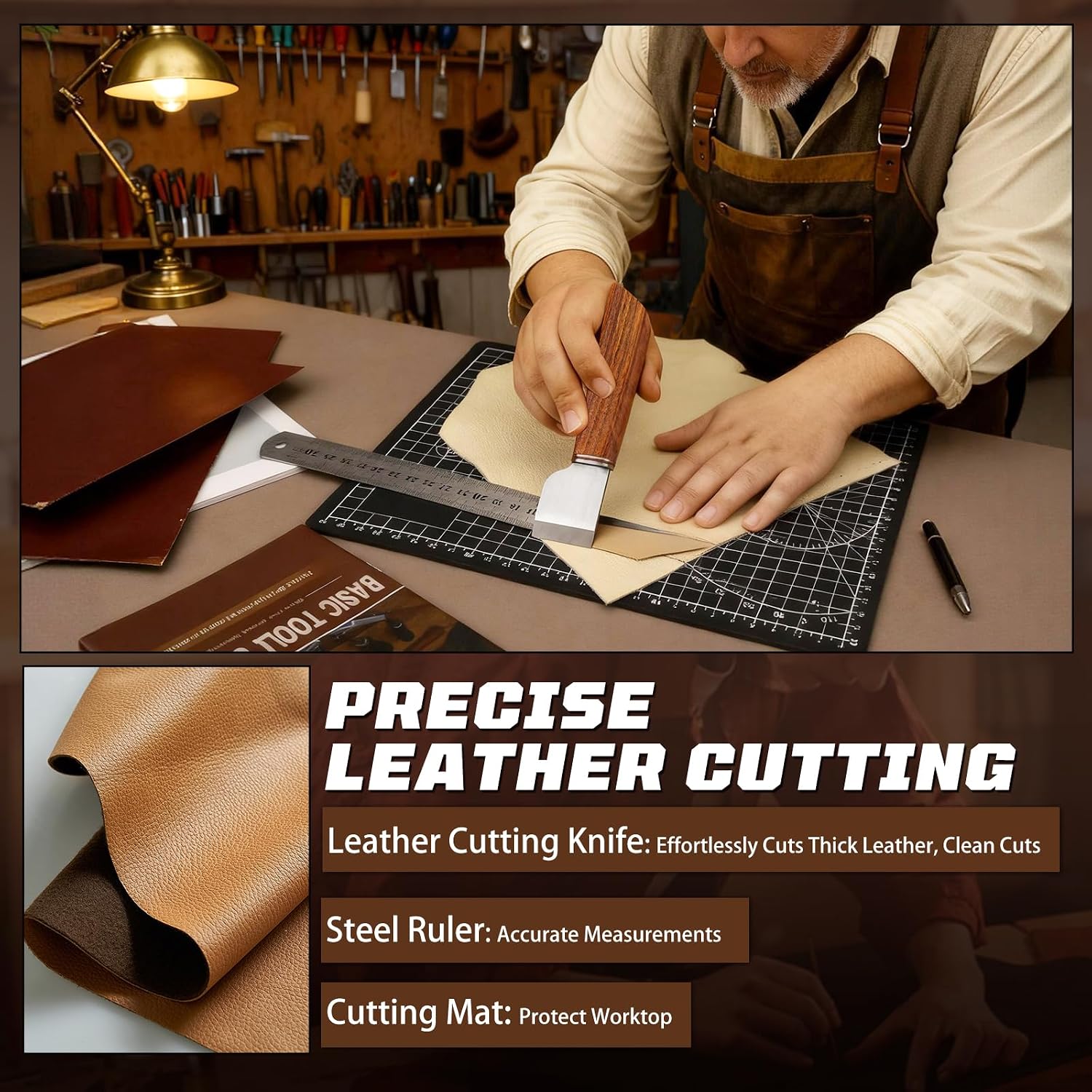 革細工キット、革細工道具とクラフトキット、カスタム収納バッグ - Leather Working のレビューと価格