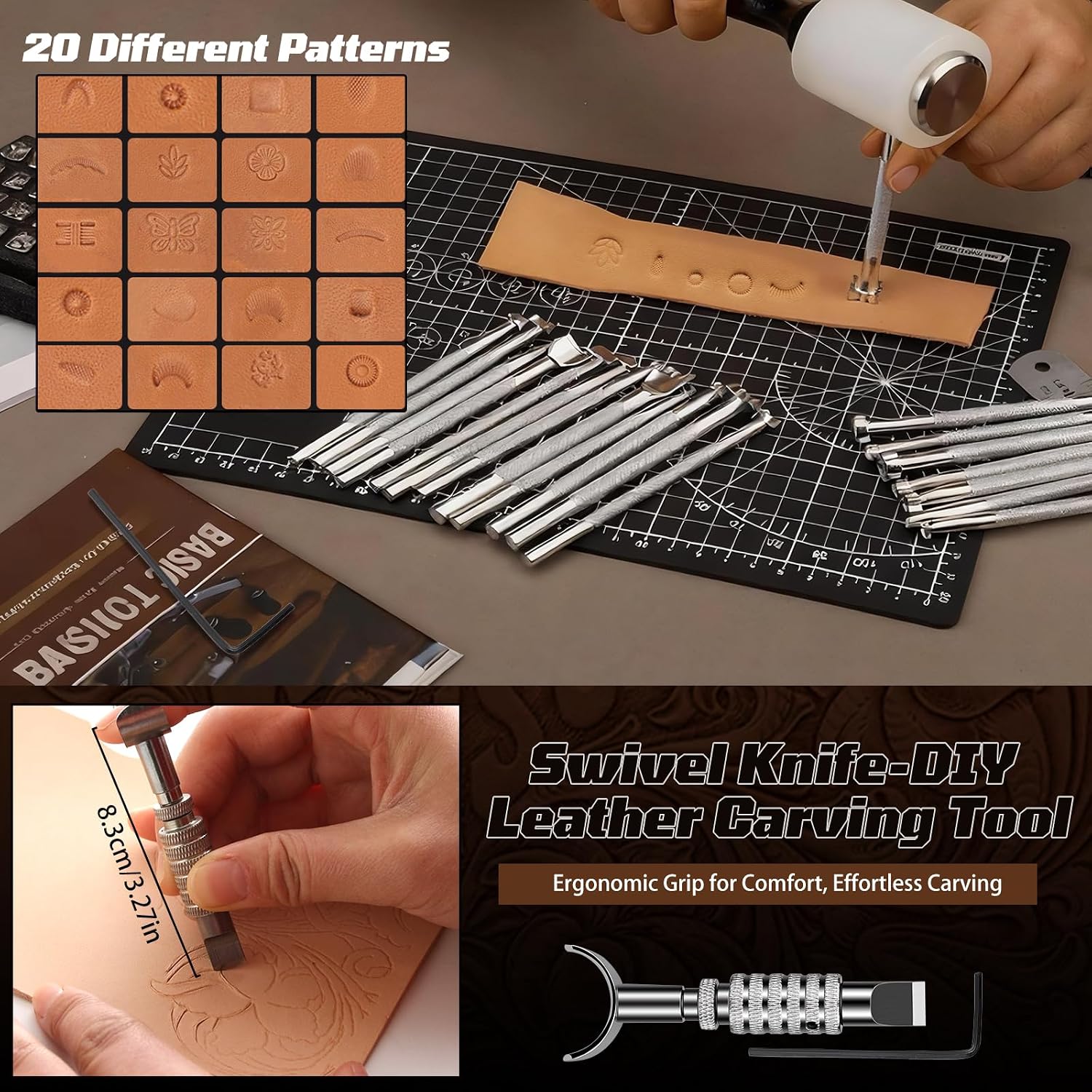 革細工キット、革細工道具とクラフトキット、カスタム収納バッグ - Leather Working のレビューと価格