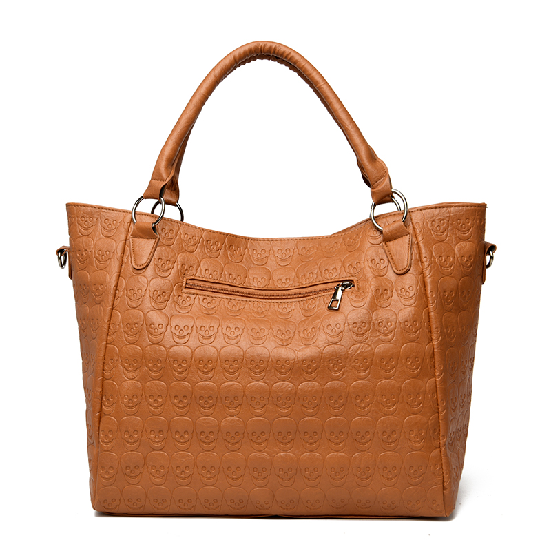 パンクスカルクロスボディバッグ PU レザースタッズファッシ - Leather Work Handbag のレビューと価格