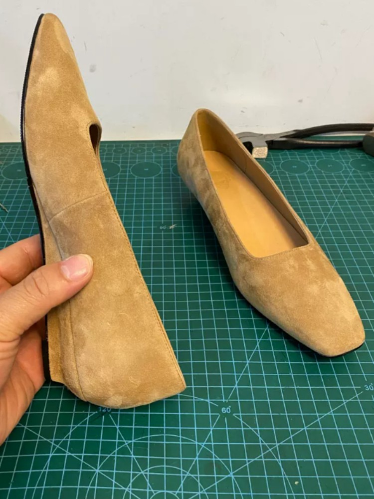 オフィスレディー向け エレガント スクエアトゥ シープスキン - Leather Work Women Shoes のレビューと価格