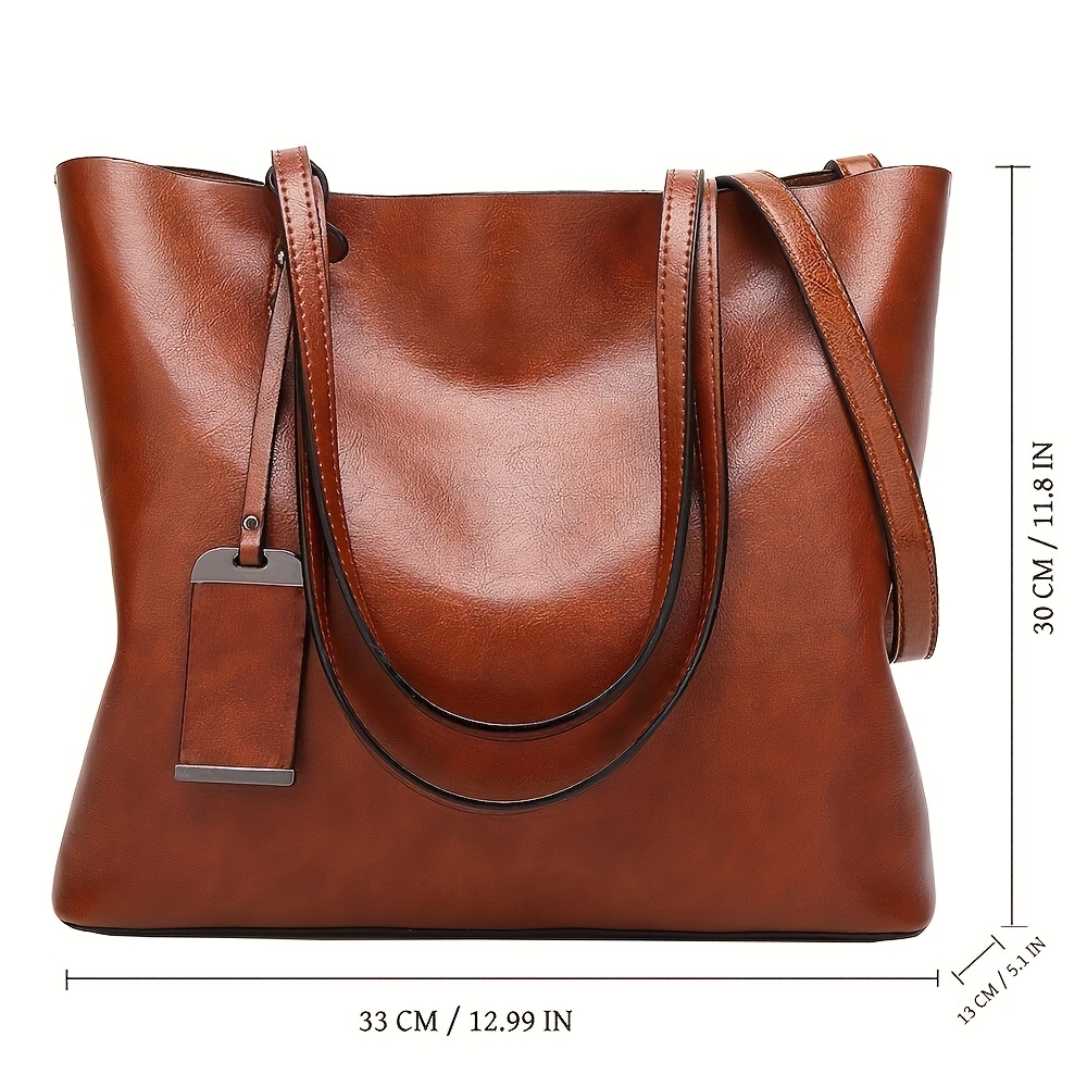 女性のためのクラシックなレトロな革のハンドバッグ,ファッショ - Leather Work Handbag のレビューと価格