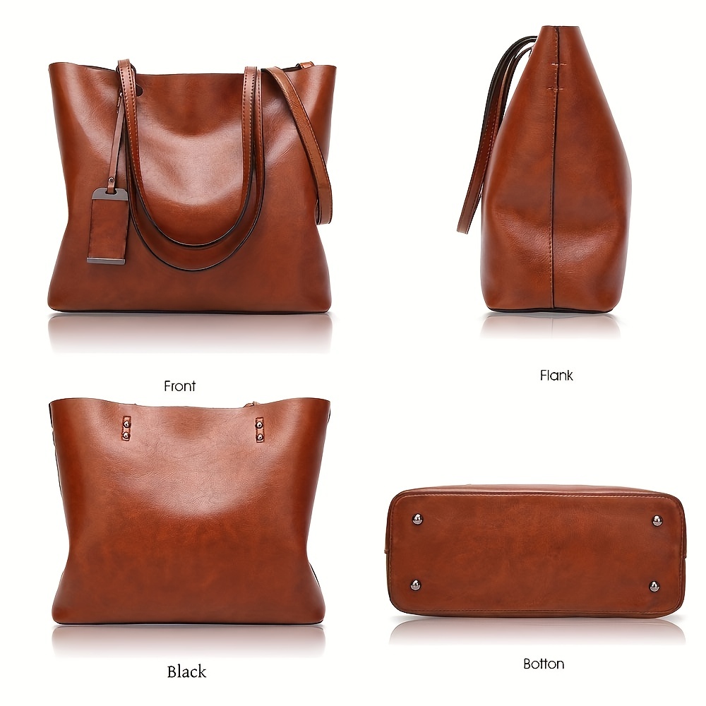 女性のためのクラシックなレトロな革のハンドバッグ,ファッショ - Leather Work Handbag のレビューと価格