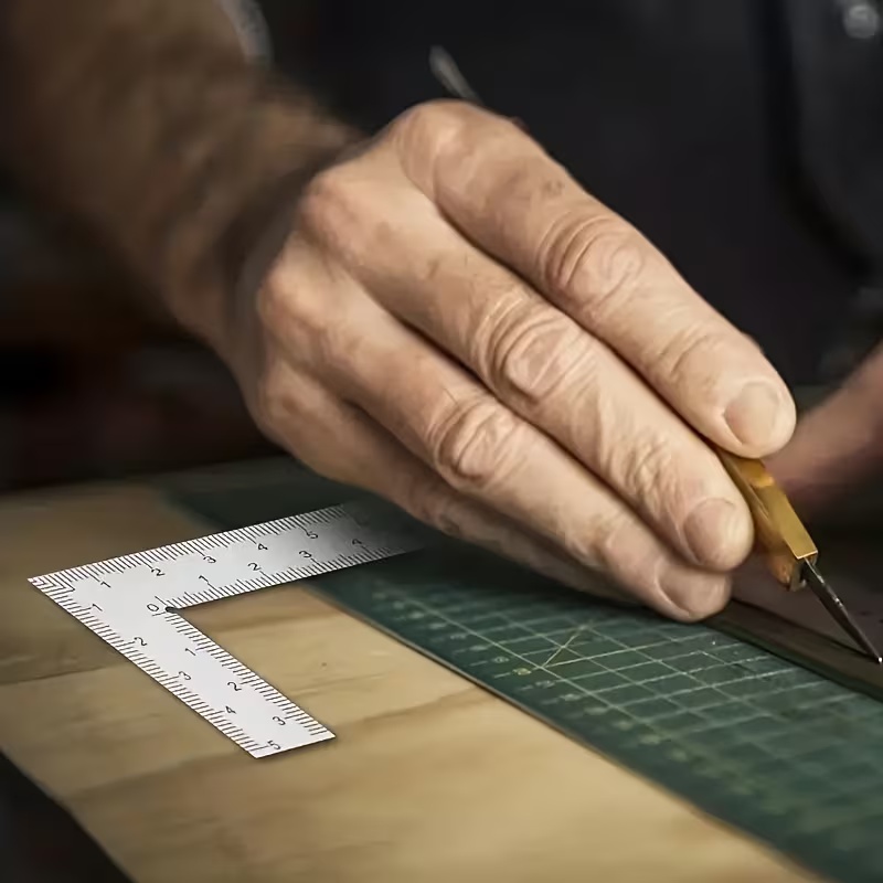 ミニL字型ステンレス定規 - レザークラフトや小物測定用の高 - Leatherwork Ruler のレビューと価格