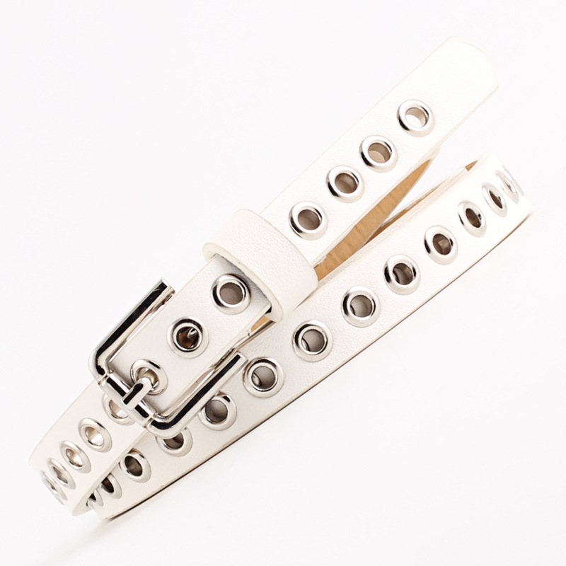 1.4cm幅 レディース ズボンベルト パンク クール メタ - Leatherwork Eyelets のレビューと価格